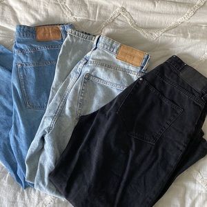 H&M mom jeans set of 3